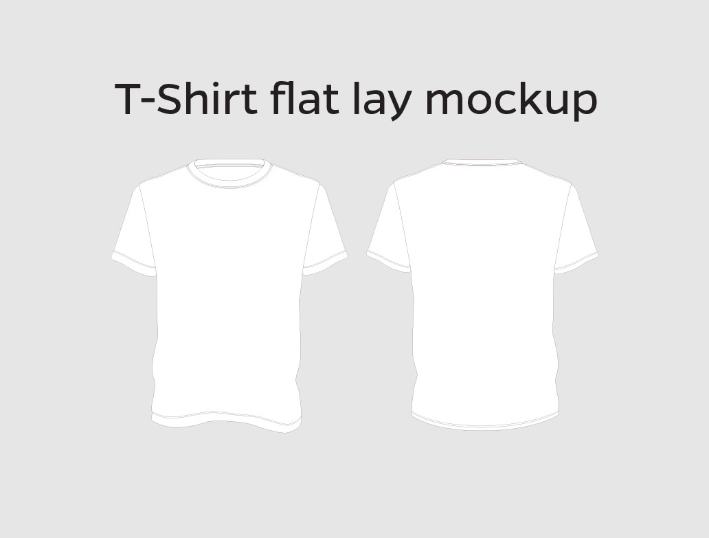 T-Shirt flat lay mockup